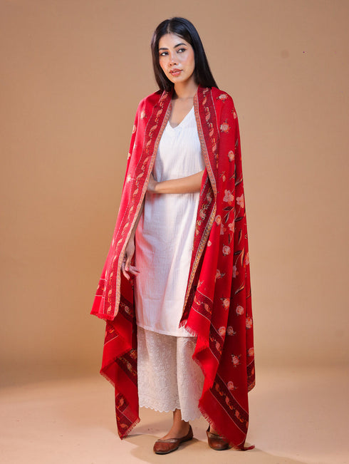 Women's Kani Floral Wool Shawl